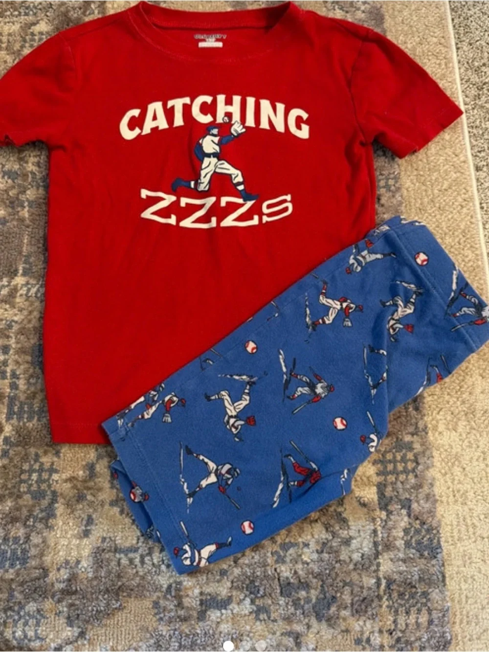 Kids 2-Piece Pajama Sets - Baseball & Skateboarding Cotton snug fit 10